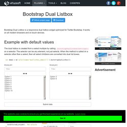 Bootstrap Dual Listbox