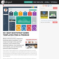 90+ Best Bootstrap HTML Admin Templates 2016 Free and Premium