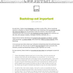 Bootstrap est important