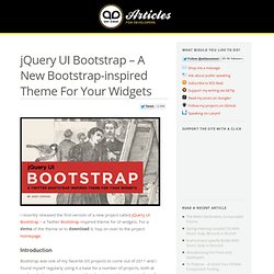 jQuery UI Bootstrap – A New Bootstrap-inspired Theme For Your Widgets