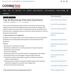 Top 30 Bootstrap Interview Questions