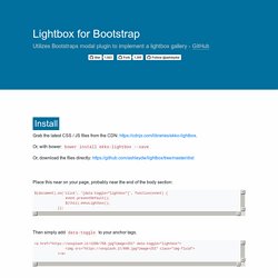 Bootstrap 3 Lightbox