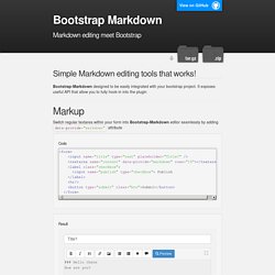 Bootstrap Markdown