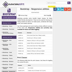 Bootstrap Responsive utilities