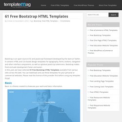 61 Free Bootstrap HTML Templates