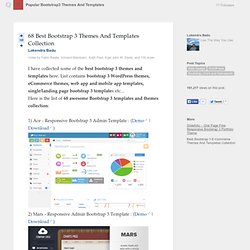 68 Best Bootstrap 3 Themes And Templates Collec... - Popular Bootstrap3 Themes And Templates - Quora