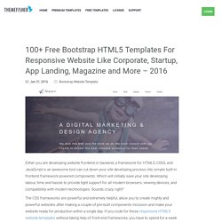 100+ Free Bootstrap HTML5 Templates For Responsive Sites