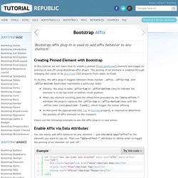 Working with Twitter Bootstrap 3 Affix Plug-in : Tutorial Republic