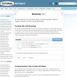 How to Create Dynamic Tabs with Bootstrap 3