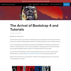 The Arrival of Bootstrap 4 and Tutorials