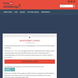 Bootstrap 3 Affix - tutsme-webdesign
