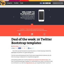 Deal of the week: 10 Twitter Bootstrap templates