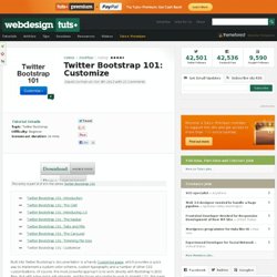 Twitter Bootstrap 101: Customize