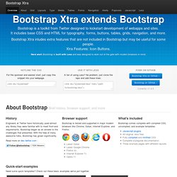 Bootstrap Xtra extends Bootstrap from Twitter