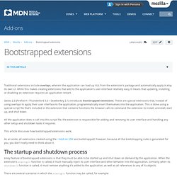 Bootstrapped extensions - Extensions
