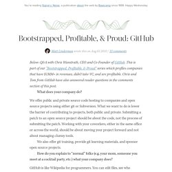 Bootstrapped, Profitable, & Proud: GitHub
