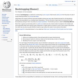 Bootstrapping (finance)