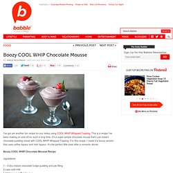 Boozy COOL WHIP Chocolate Mousse