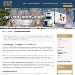 Cross border freight shipping - Canada to U.S.