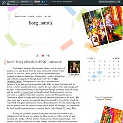 borg_sarah - Sarah Borg ePortfolio ENGL102 2012