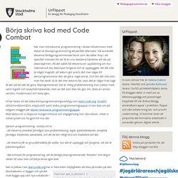 Börja skriva kod med Code Combat