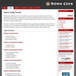 Born Geek » Firefox Toolbar Tutorial