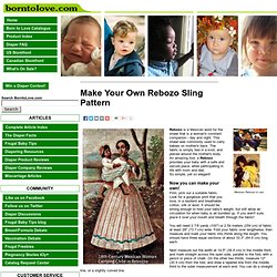 Frugal Baby Tips - Make Your Own Rebozo Sling
