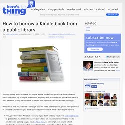 How to borrow a Kindle book from a public library