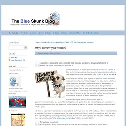 May I borrow your watch? - Home - Doug Johnson&#039;s Blue Skunk