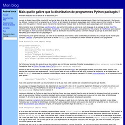 Mais quelle galère que la distribution de programmes Python packagés ! - Vimperator