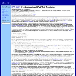 RFC 6052: IPv6 Addressing of IPv4/IPv6 Translators