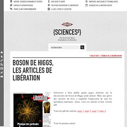 Boson de Higgs, les articles de Libé {sciences²}