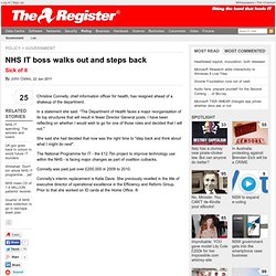 NHS IT boss walks out and steps back