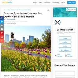Boston Apartment Vacancies Down 43% Since March