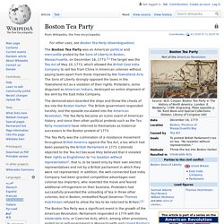 Boston Tea Party - Wikipedia