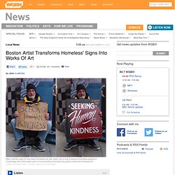 Boston Artist Transforms Homeless' Signs Into Works Of Art