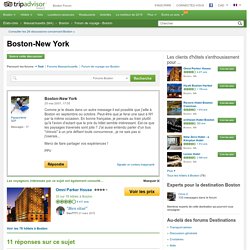 Boston-New York - Forum de voyage sur Boston
