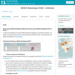 Cours : MOOC Botanique 2020 - initiation, Section : Aide