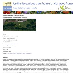 LILLE - Jardins botaniques de France et des Pays francophones