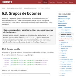 6.3. Grupos de botones (Bootstrap 3, el manual oficial)