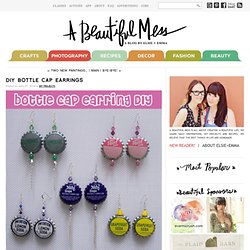 DIY Bottle Cap Earrings