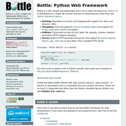 Bottle: Python Web Framework