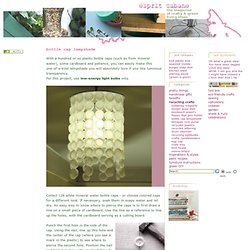 Bottle cap lampshade, esprit cabane, pretty recycling crafts