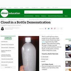 How to Make a Cloud in a Bottle - Science Demonstration