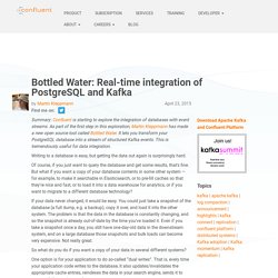 Bottled Water: Real-time integration of PostgreSQL and Kafka