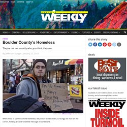 Boulder County's Homeless