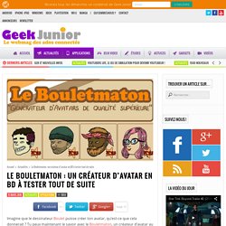 Le Bouletmaton : un créateur d'avatar en BD à tester tout de suite