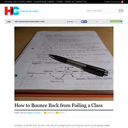 How to Bounce Back from Failing a Class