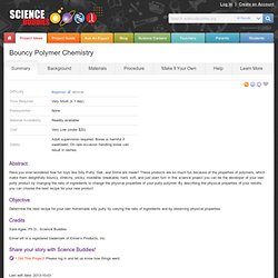 Bouncy Polymer Chemistry