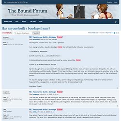 View topic - Has anyone built a bondage frame?